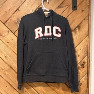 Red Deer College Dark Grey Hoodie Medium